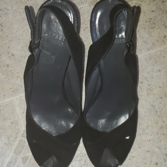 Stuart weitzman black peep toe platforms - Picture 8 of 8